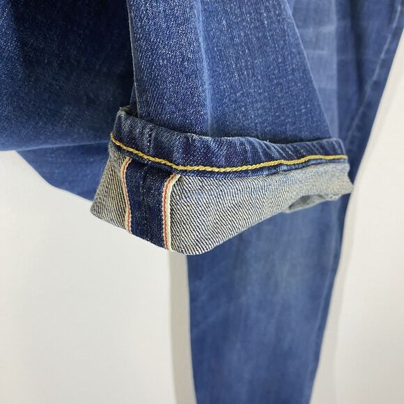 Flint and Tinder Selvedge Jeans Mens 42x30 Athletic Tapered Fit Denim Casual - Picture 4 of 12